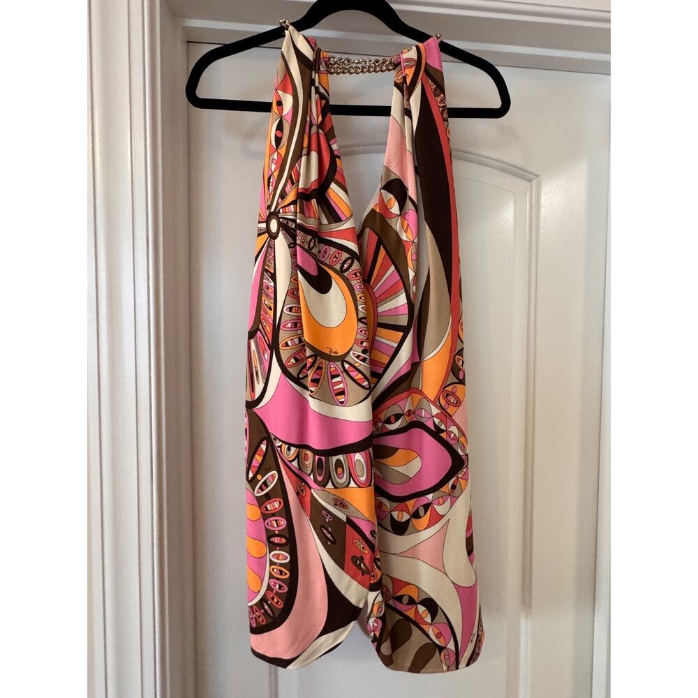 Emilio Pucci made in Italy, Sz 12, Hero chain neckline.